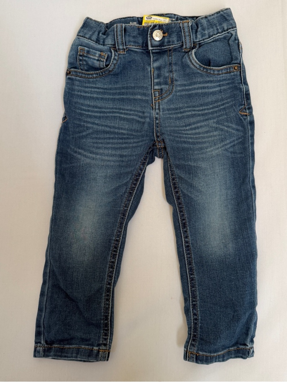 Cat & Jack 2T Slim Jeans Adjustable Waist Toddler Boys Denim